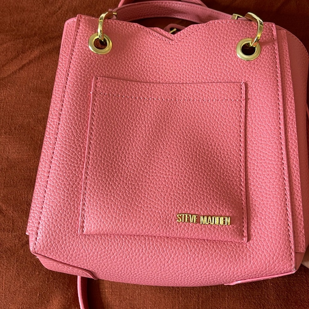 Pink Steve Madden mini tote bag
